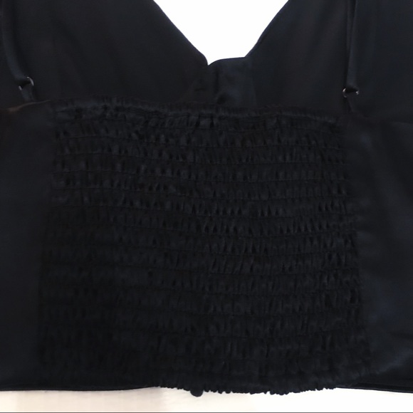 ZARA BLACK CROP TOP WITH PEARLED BUTTON - BUSTIER - SMALL - BRAND NEW WITH TAG - Picture 16 of 16